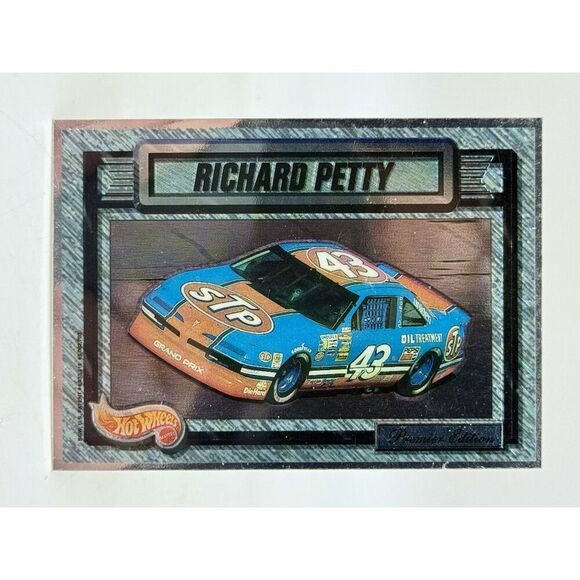1992 Mattel Hot‎ Wheels Chrome Richard Petty Collector Card Number 5 See Notes - Picture 1 of 2